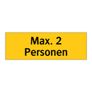 Max. 2 Personen