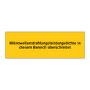 Mikrowellenstrahlungsleistungsdichte in diesem Bereich überschreitet