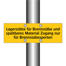 Lagerstätte für Brennstäbe und spaltbares Material Zugang nur für Brennstabexperten