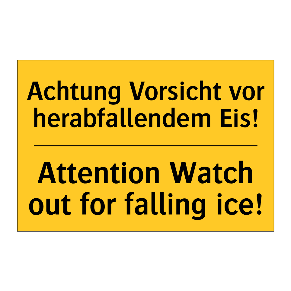 Kauf Vorsicht vor herabfallenden Gegenständen/.../ - Beware of falling objects schild | | DE-W2464