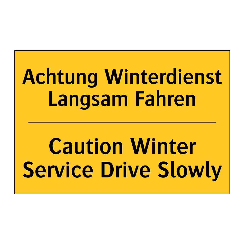 Kiwistar Targa Magnetica 'Achtung Winterdienst' – Adesivo Magnetico Per Auto, Resistente Fino A 150 Km/h, Rimovibile