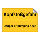 Kopfstoßgefahr - Danger of bumping head