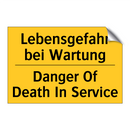 Lebensgefahr bei Wartung - Danger Of Death In Service