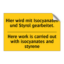 Hier wird mit Isocyanaten und /.../ - Here work is carried out with /.../