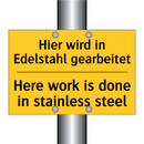 Hier wird in Edelstahl gearbeitet/.../ - Here work is done in stainless /.../