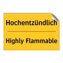 Hochentzündlich - Highly Flammable