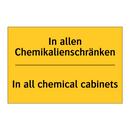 In allen Chemikalienschränken - In all chemical cabinets