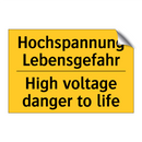 Hochspannung Lebensgefahr - High voltage danger to life