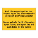 Kraftfahrzeuganlage Rauchen, offenes /.../ - Motor vehicle facility Smoking, /.../