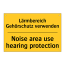 Lärmbereich Gehörschutz verwenden/.../ - Noise area use hearing protection/.../