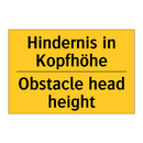 Hindernis in Kopfhöhe - Obstacle head height