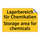 Lagerbereich für Chemikalien - Storage area for chemicals