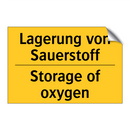 Lagerung von Sauerstoff - Storage of oxygen