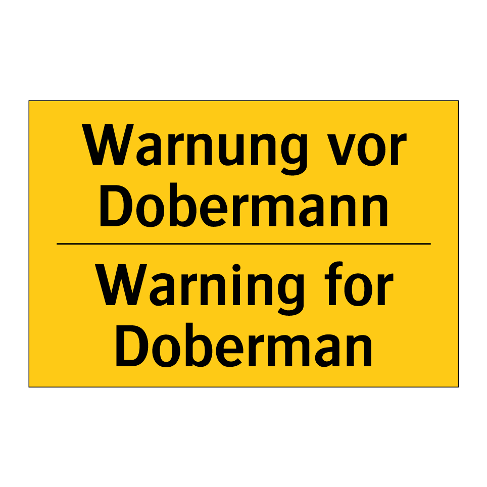 Warnschild „Dobermann“ DIN A4 (21x29,7 Cm) – Aus Alu-Verbund, UV-beständig Laminiert, Für Den Außeneinsatz