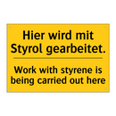 Hier wird mit Styrol gearbeitet./.../ - Work with styrene is being carried /.../