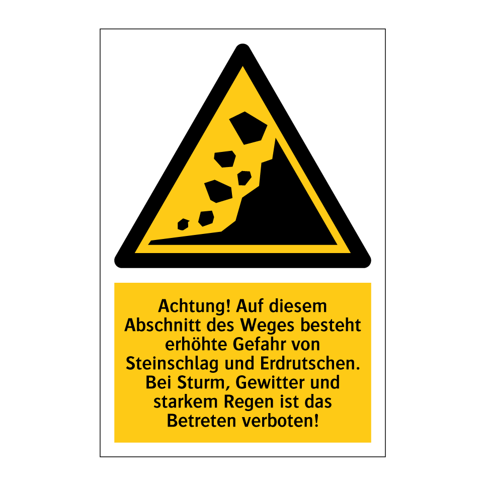 Kauf Achtung Auf Diesem Abschnitt Des Weges Besteht Erh hte Gefahr Von 