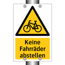 Keine Fahrräder abstellen