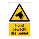 Hund bewacht das Gebiet