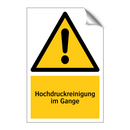 Hochdruckreinigung im Gange