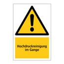 Hochdruckreinigung im Gange