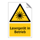 Lasergerät in Betrieb