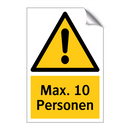 Max. 10 Personen
