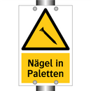 Nägel in Paletten