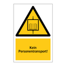 Kein Personentransport!