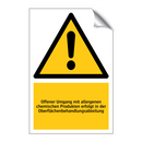 Offener Umgang mit allergenen chemischen Produkten erfolgt in der Oberflächenbehandlungsabteilung