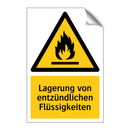 Lagerung von entzündlichen Flüssigkeiten