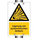 Lagerung von pyrotechnischen Artikeln