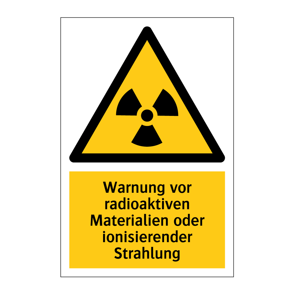Warnschilder - Warnung vor radioaktiven Stoffen oder ioniserenden Strahlen main image 0