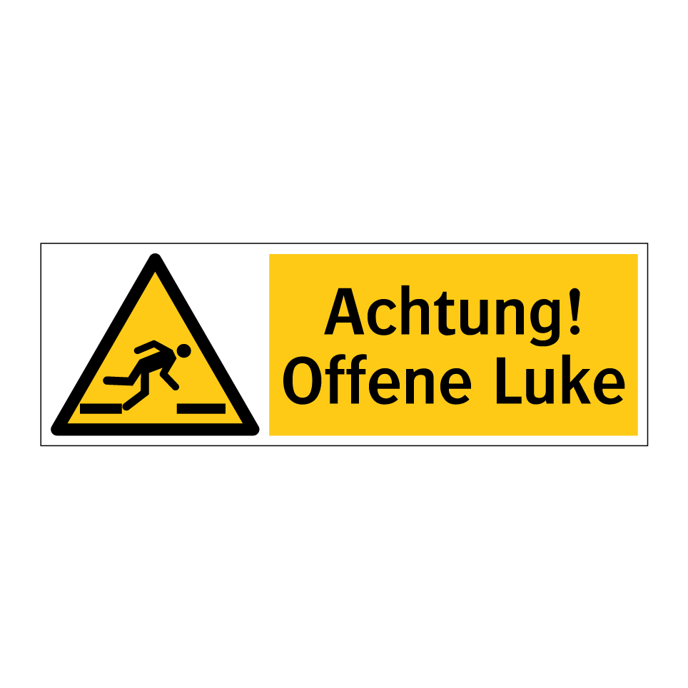 Kauf Achtung Offene Luke Schild SignOnline DE W7441