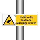 Nicht in die laufende Maschine greifen