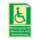 Notausgang für Menschen mit Behinderung