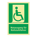 Notausgang für Rollstuhlfahrer