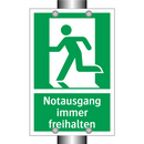 Notausgang immer freihalten