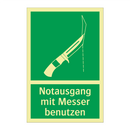 Notausgang mit Messer benutzen