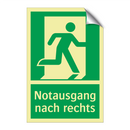 Notausgang nach rechts