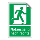 Notausgang nach rechts