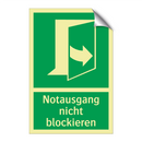 Notausgang nicht blockieren