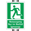 Notausgang Nur im Notfall benutzen