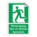 Notausgang Nur im Notfall benutzen