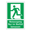 Notausgang Nur im Notfall benutzen