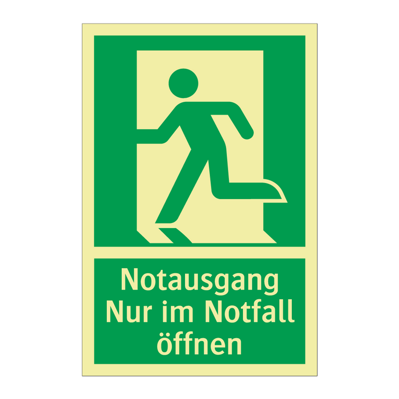 Notausgang Nur im Notfall öffnen