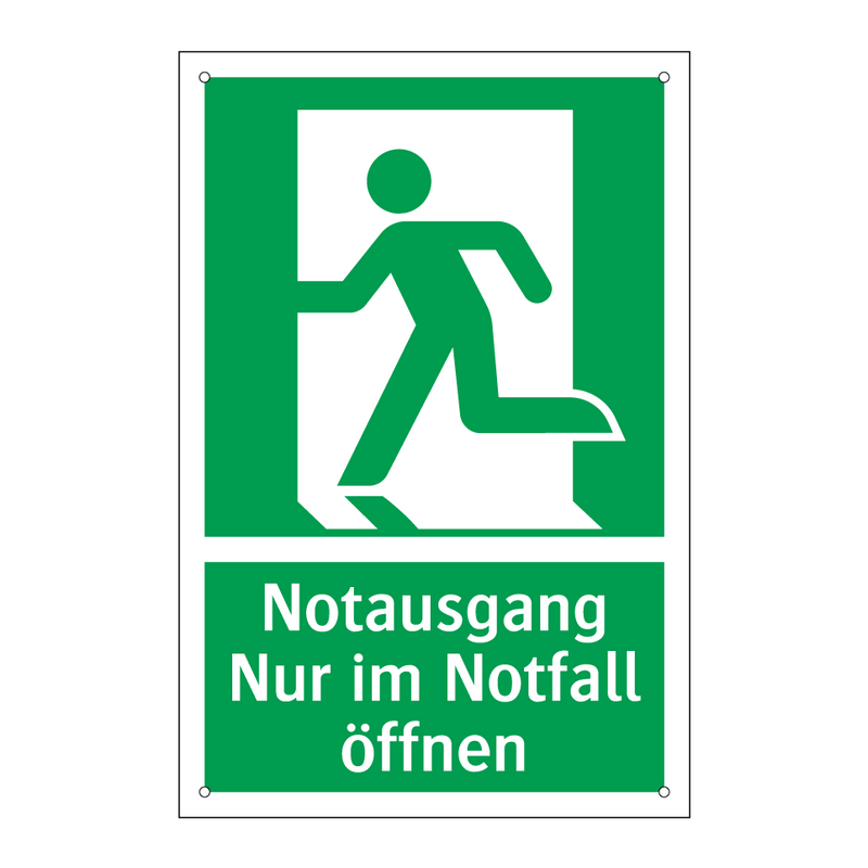 Notausgang Nur im Notfall öffnen