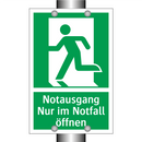 Notausgang Nur im Notfall öffnen