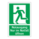 Notausgang Nur im Notfall öffnen