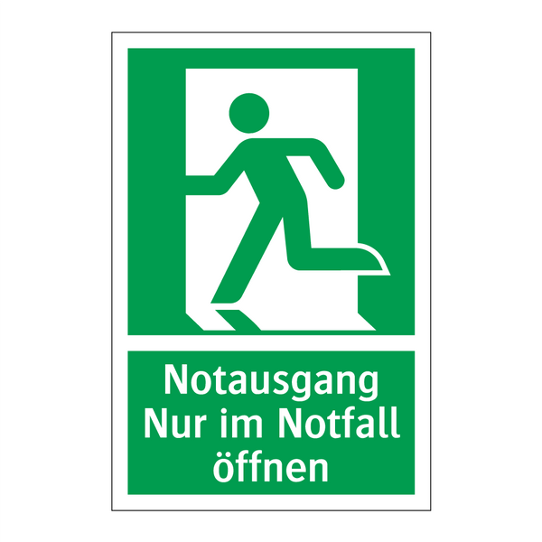 Notausgang Nur im Notfall öffnen