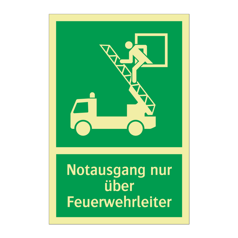 Notausgang nur über Feuerwehrleiter
